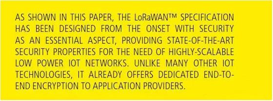 LoRa聯盟最新白皮書：可為IoT應用供應商提供完整的端對端加密
